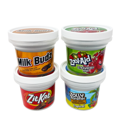 12 Pack - Ice Cream Pint Style Containers with Lids, Wrap Labels & Display Boxes (Style 002) Zool-Aid-Milk Budz-ZitKat-Zolly Ranzher