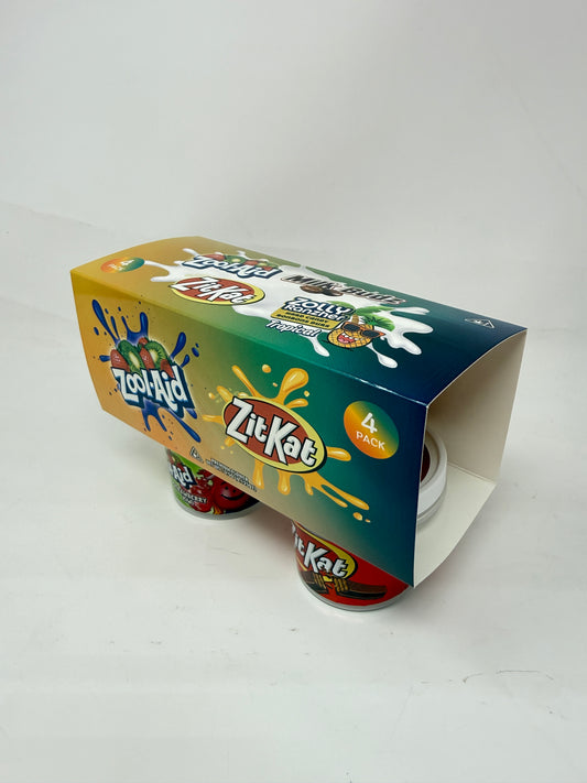 12 Pack - Ice Cream Pint Style Containers with Lids, Wrap Labels & Display Boxes (Style 002) Zool-Aid-Milk Budz-ZitKat-Zolly Ranzher