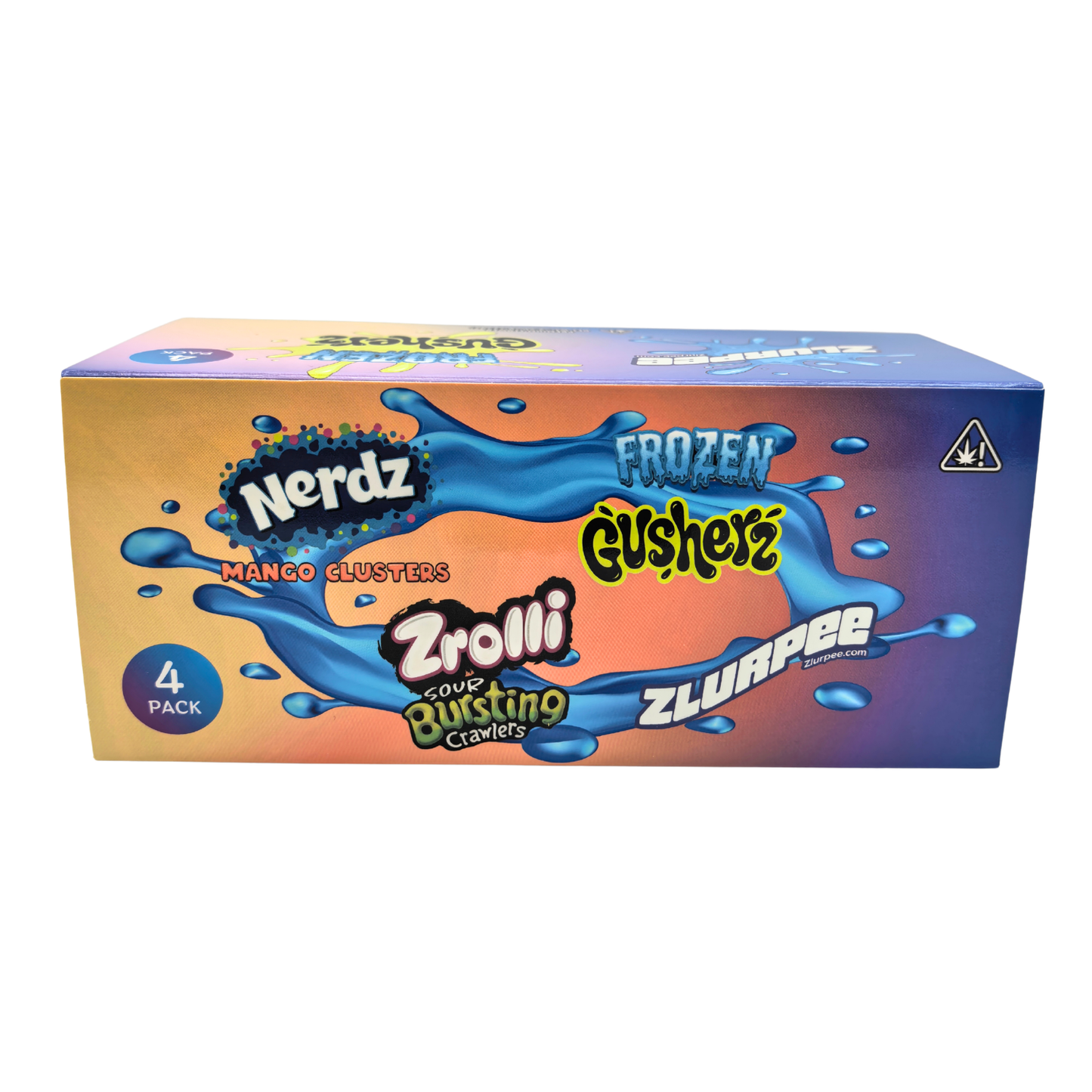 12 Pack - Ice Cream Pint Style Containers with Lids, Wrap Labels & Display Boxes (Style 003) Nerdz-Frozen Gusherz-Zrolli-Zlurpee