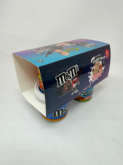12 Pack - Ice Cream Pint Style Containers with Lids, Wrap Labels & Display Boxes (Style 004) M&M-Reese'z-Bud & Mary Jane's