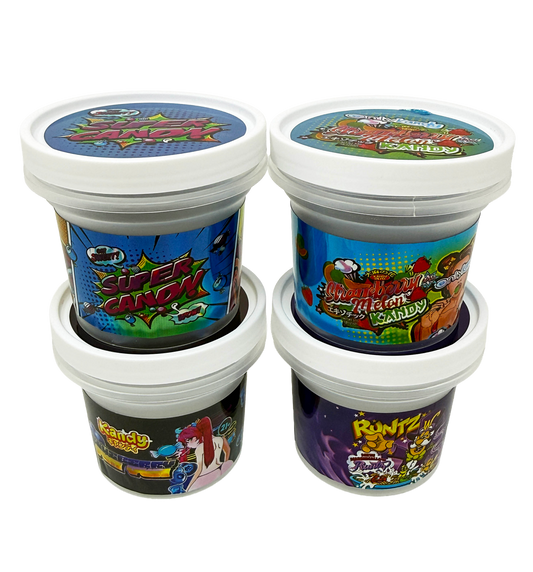 (12 Count) Ice Cream Pint Style Plastic Storage Containers with Lids, Wrap Labels ,Box Display packaging (Style 006)