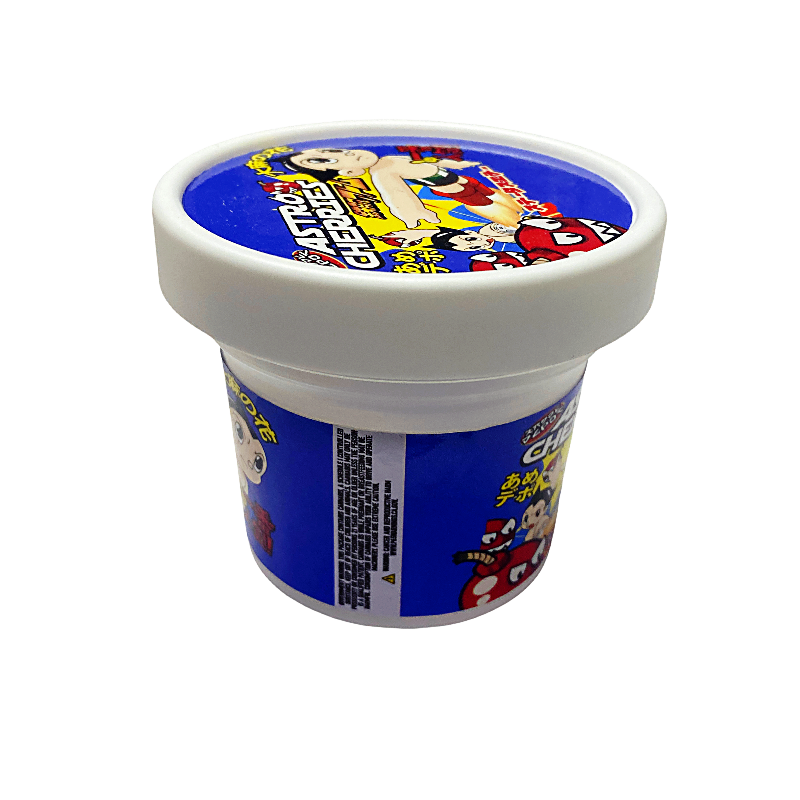 12 Pack -  Ice Cream Pint Style Plastic Storage Containers with Lids - Astro Cherries Kandy Depo