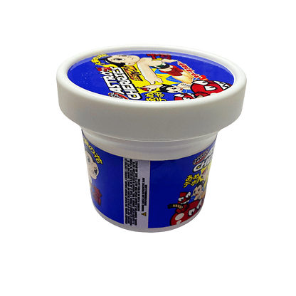 12 Pack -  Ice Cream Pint Style Plastic Storage Containers with Lids - Astro Cherries Kandy Depo