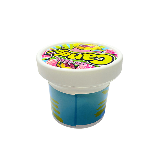 12 Pack -  Ice Cream Pint Style Plastic Storage Containers with Lids - It's Just Candy Pink Lemon