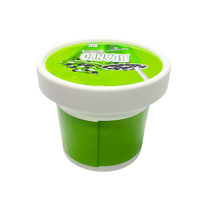 12 Pack -  Ice Cream Pint Style Plastic Storage Containers with Lids - Blanco Bobas High Tolerance