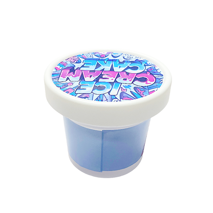 12 Pack -  Ice Cream Pint Style Plastic Storage Containers with Lids - Ice Cream Cake