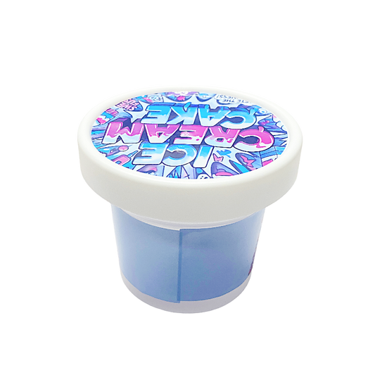 12 Pack -  Ice Cream Pint Style Plastic Storage Containers with Lids - Ice Cream Cake