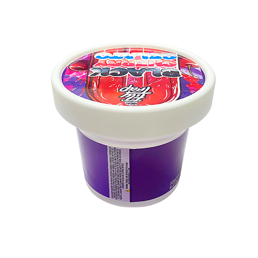12 Pack -  Ice Cream Pint Style Plastic Storage Containers with Lids - Black Cherry Gelato