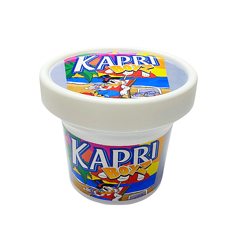 12 Pack -  Ice Cream Pint Style Plastic Storage Containers with Lids - Kapri Boyz High Tolerance