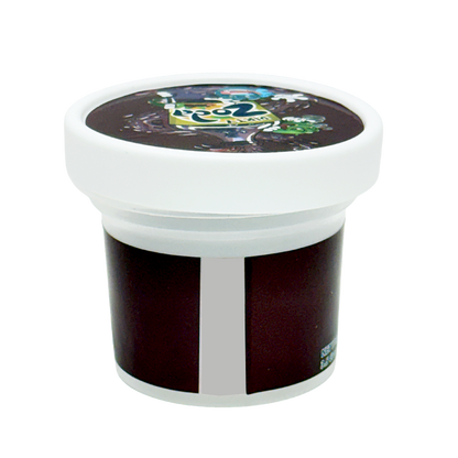 12 Pack -  Ice Cream Pint Style Plastic Storage Containers with Lids - Dirty Zoda