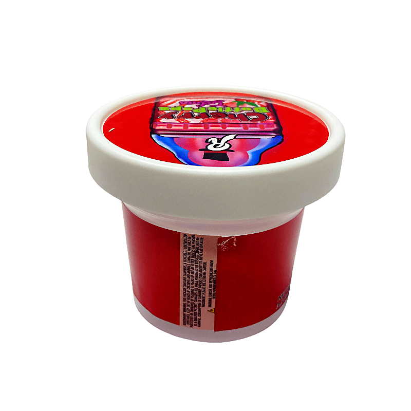 12 Pack -  Ice Cream Pint Style Plastic Storage Containers with Lids - Cherry Bottle Pops Gelato Runtz