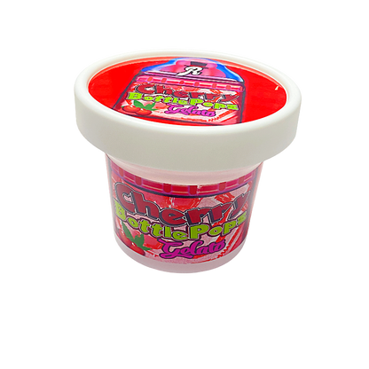 12 Pack -  Ice Cream Pint Style Plastic Storage Containers with Lids - Cherry Bottle Pops Gelato Runtz