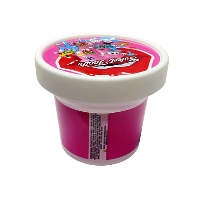 12 Pack -  Ice Cream Pint Style Plastic Storage Containers with Lids - Sweet Tooth