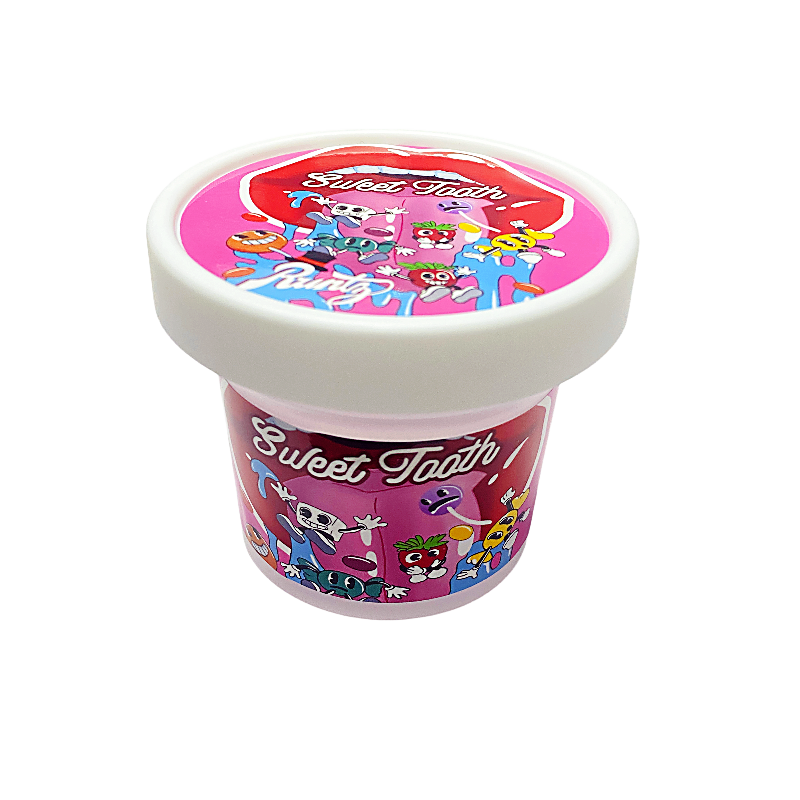 12 Pack -  Ice Cream Pint Style Plastic Storage Containers with Lids - Sweet Tooth