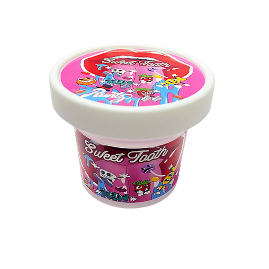 12 Pack -  Ice Cream Pint Style Plastic Storage Containers with Lids - Sweet Tooth