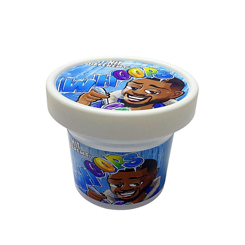 12 Pack -  Ice Cream Pint Style Plastic Storage Containers with Lids - Whoops