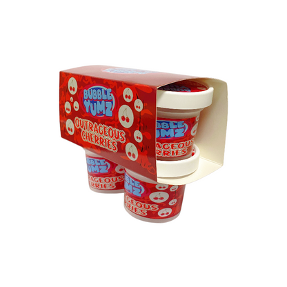 12 Pack - Ice Cream Pint Style Containers (Lids & Display Boxes) - Bubble Yumz Outrageous Cherries