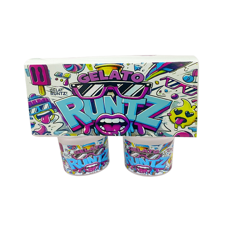 12 Pack - Ice Cream Pint Style Containers (Lids & Display Boxes) - Gelato Runtz