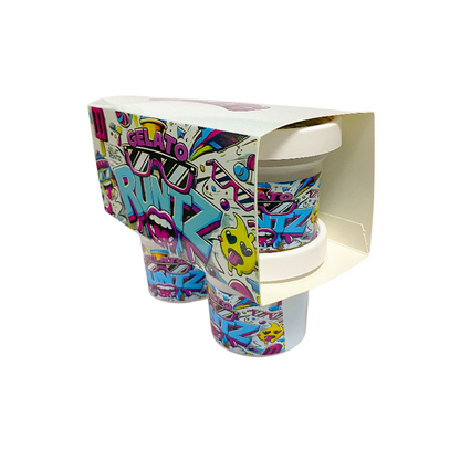 12 Pack - Ice Cream Pint Style Containers (Lids & Display Boxes) - Gelato Runtz