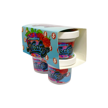 12 Pack - Ice Cream Pint Style Containers (Lids & Display Boxes) - Strawberry NerdZ