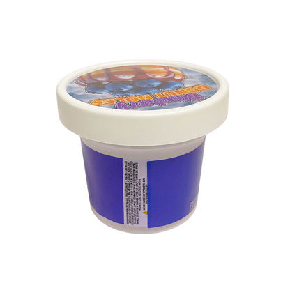 12 Pack - Ice Cream Pint Style Containers (Lids & Display Boxes) - Blueberry Donut Holes