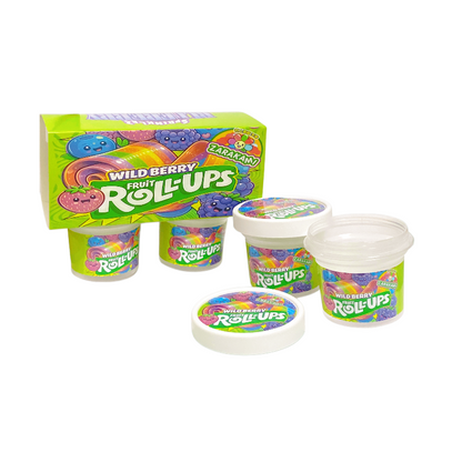 12 Pack - Ice Cream Pint Style Containers (Lids & Display Boxes) - Fruit Roll-Ups Wild Berry