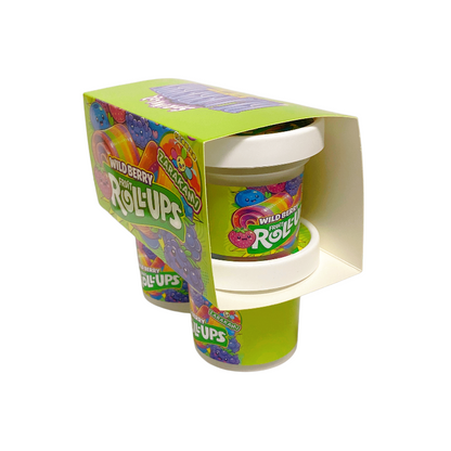 12 Pack - Ice Cream Pint Style Containers (Lids & Display Boxes) - Fruit Roll-Ups Wild Berry