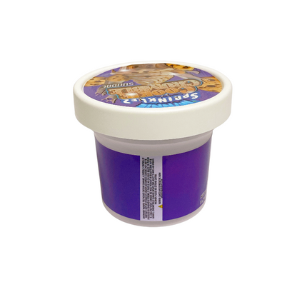 12 Pack - Ice Cream Pint Style Containers (Lids & Display Boxes) - Sprinklez Cookie Crumble Sundae