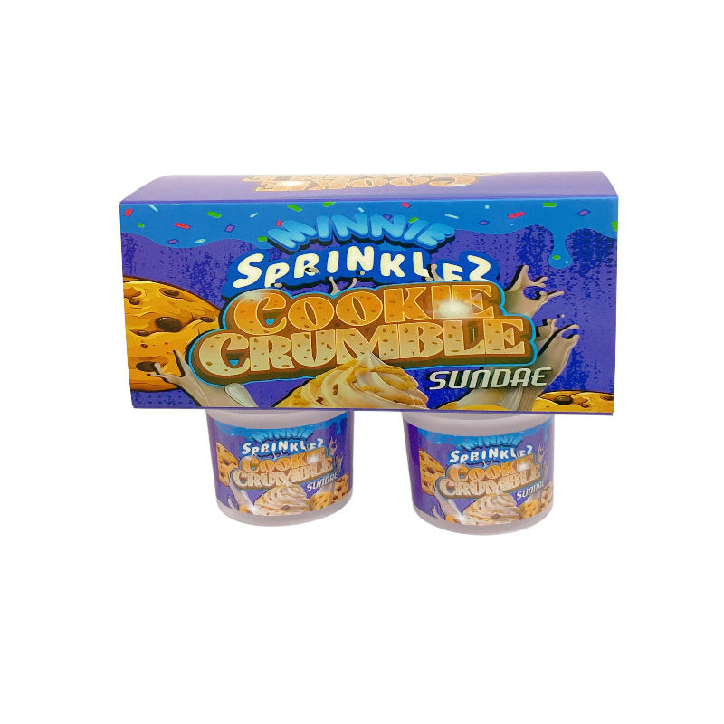 12 Pack - Ice Cream Pint Style Containers (Lids & Display Boxes) - Sprinklez Cookie Crumble Sundae