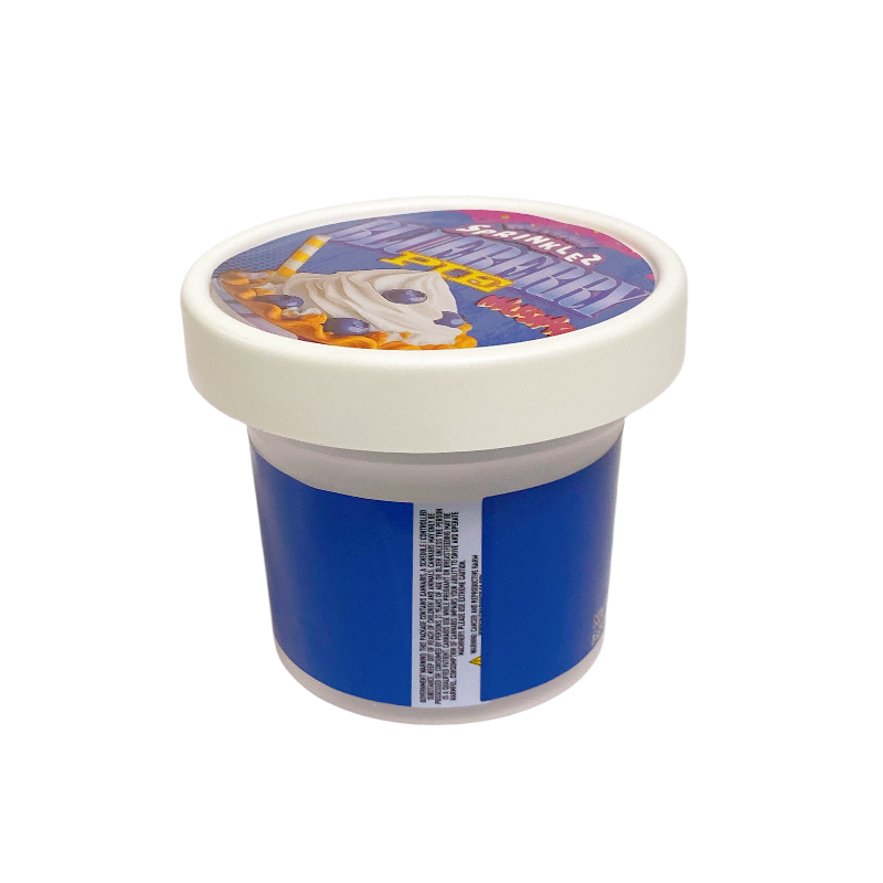 12 Pack - Ice Cream Pint Style Containers (Lids & Display Boxes) - Blueberry Pie Milkshake