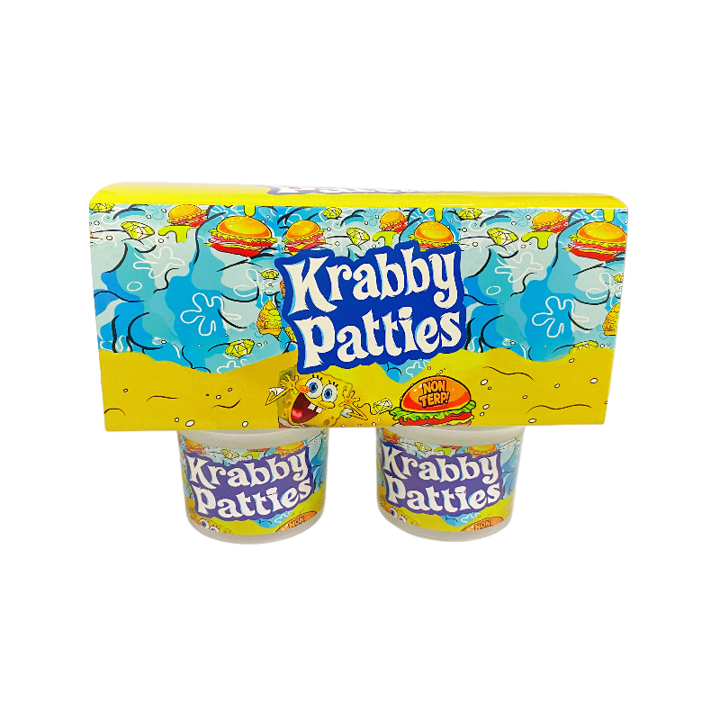 12 Pack - Ice Cream Pint Style Containers (Lids & Display Boxes) - Frankford Krabby Patties
