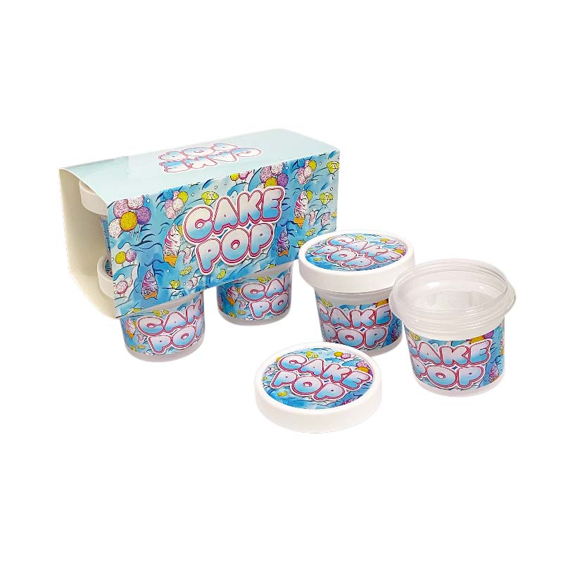 12 Pack - Ice Cream Pint Style Containers (Lids & Display Boxes) - Choose Your Design