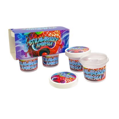 12 Pack - Ice Cream Pint Style Containers (Lids & Display Boxes) - Strawberry Amnesia