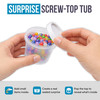 12 Pack -  Ice Cream Pint Style Plastic Storage Containers with Lids - Astro Cherries Kandy Depo
