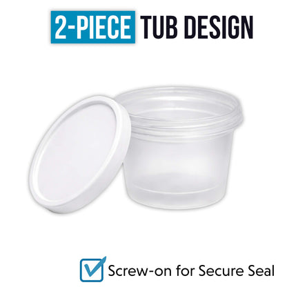 12 Pack 3.5g Ice Cream Pint Style Plastic Storage Containers Mystery Bundle - Assorted Designs