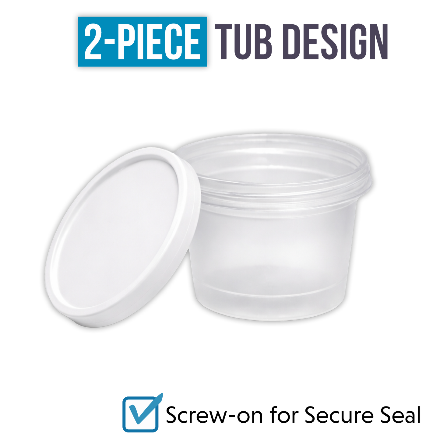 12 Pack -  Ice Cream Pint Style Plastic Storage Containers with Lids - Astro Cherries Kandy Depo