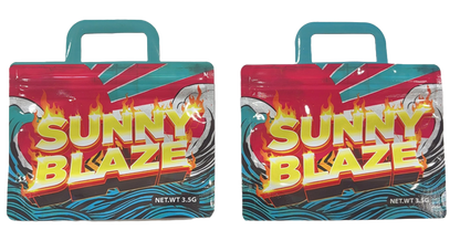 3.5g Shaped Mylar Storage Bag - Sunny Blaze (50 Count)