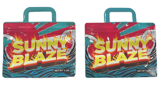 3.5g Shaped Mylar Storage Bag - Sunny Blaze (50 Count)