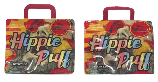 3.5g Shaped Mylar Storage Bag - Hippie Puff (50 Count)
