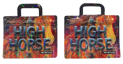 3.5g Shaped Mylar Storage Bag - High Horse (50 Count)