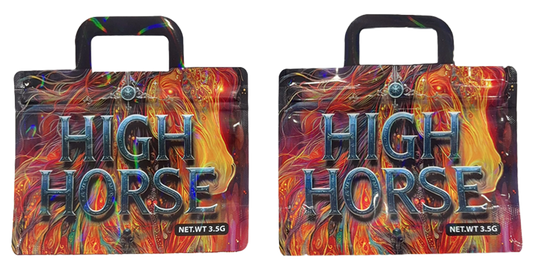 3.5g Shaped Mylar Storage Bag - High Horse (50 Count)