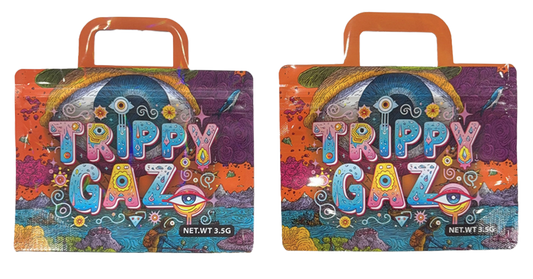 3.5g Shaped Mylar Storage Bag - Trippy Gaz (50 Count)