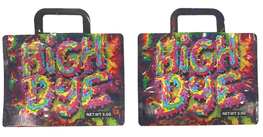 3.5g Shaped Mylar Storage Bag - High Dye (50 Count)