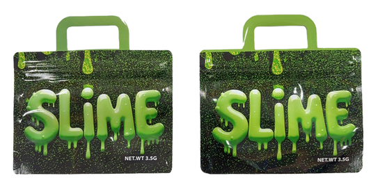 3.5g Shaped Mylar Storage Bag - Slime (50 Count)