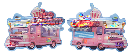 3.5g Shaped Mylar Bag - Ice Cream Truck (50 Count)