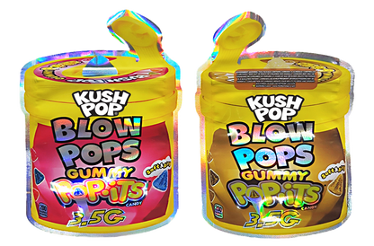 3.5g Shaped Mylar Bag - Blow Pops Gummy  (50 Count)