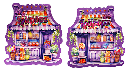 50 Pack - 3.5G Decorative Contour Shaped Mylar Bags - Zabores Lolipopz