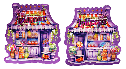 50 Pack - 3.5G Decorative Contour Shaped Mylar Bags - Zabores Lolipopz