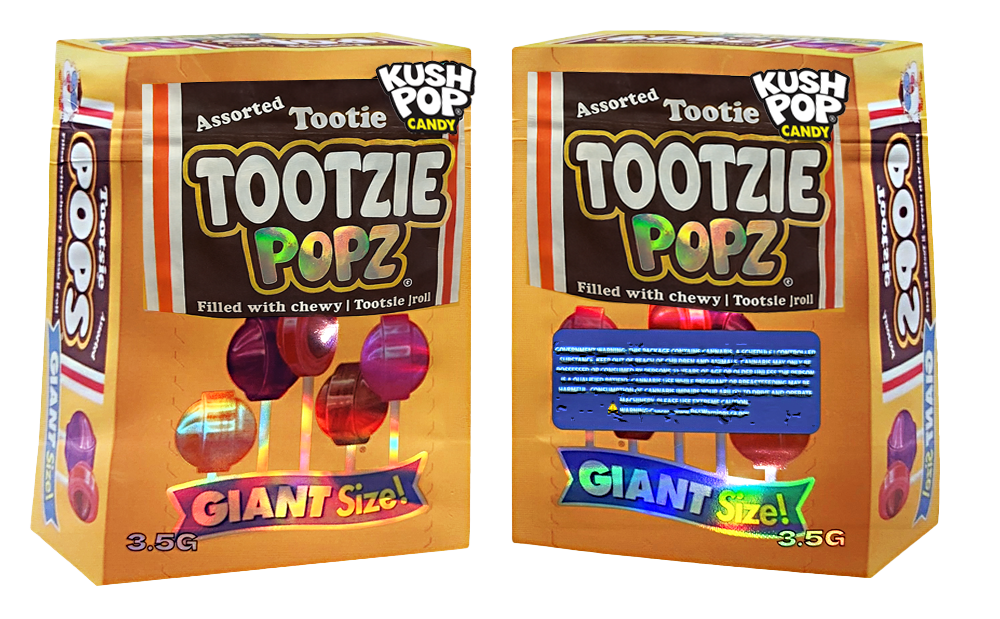 3.5g Shaped Mylar Bag - Kush Pop Tootsie Pops (50 Count)