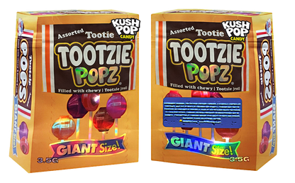 3.5g Shaped Mylar Bag - Kush Pop Tootsie Pops (50 Count)